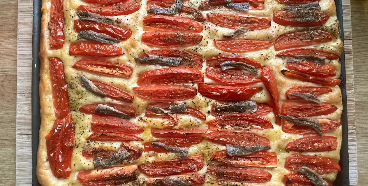 Focaccia tomates et anchois simplissime 🍅